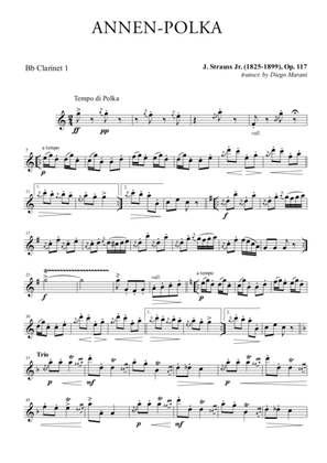Annen-Polka for Clarinet Quartet