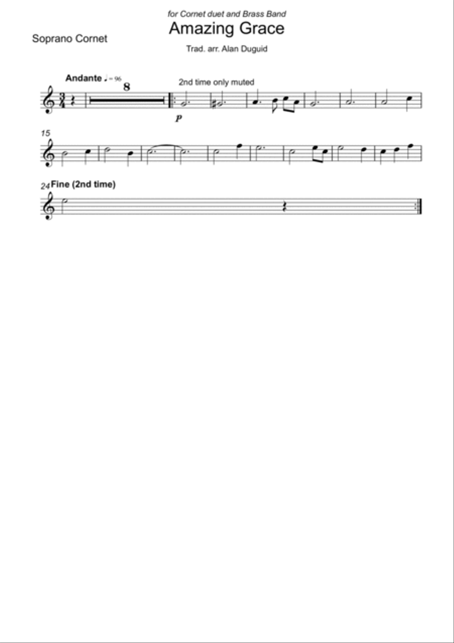 Amazing Grace Amazing Grace Brass Band scores gallery preview page 5