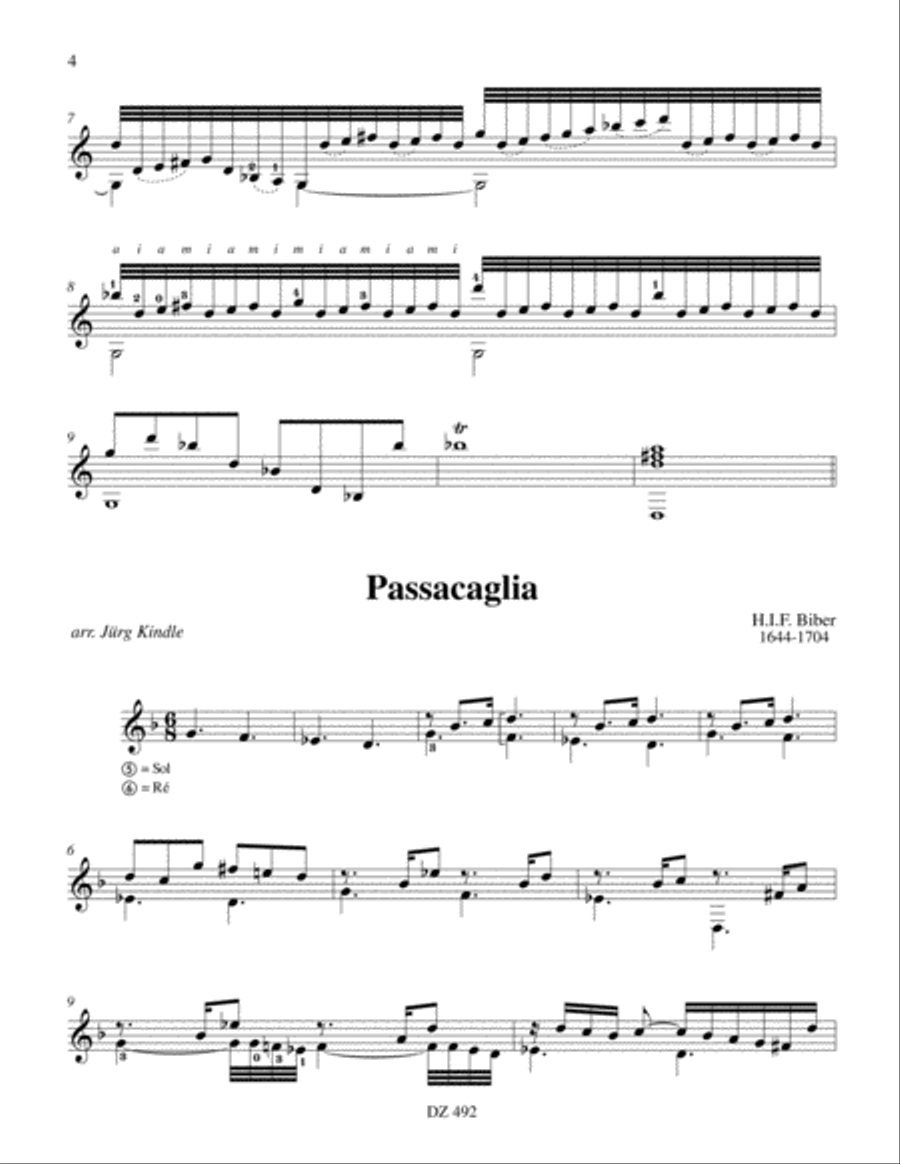 Praeludium, Passacaglia Classical Guitar scores gallery preview page 4