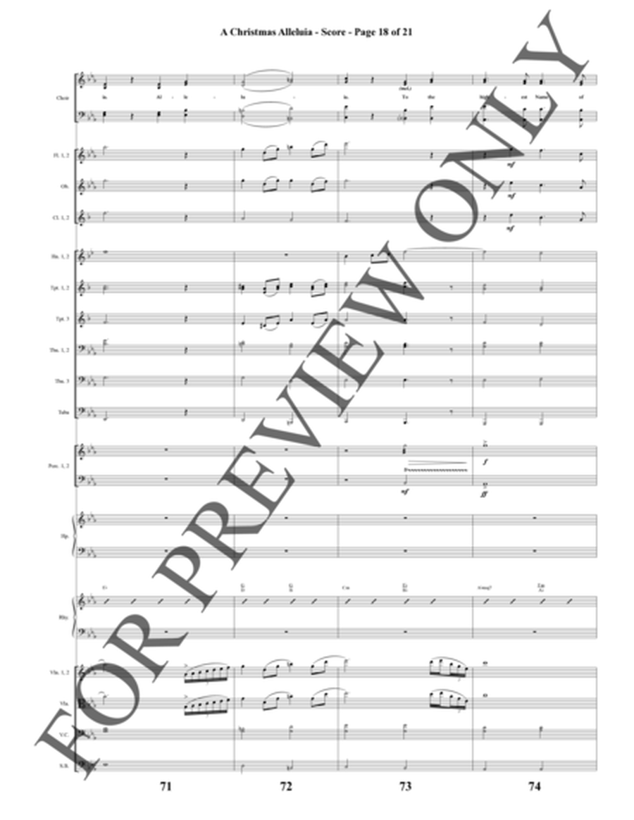 A Christmas Alleluia - Orchestration (pdf)