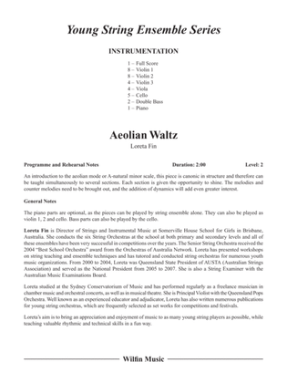Aeolian Waltz: Score