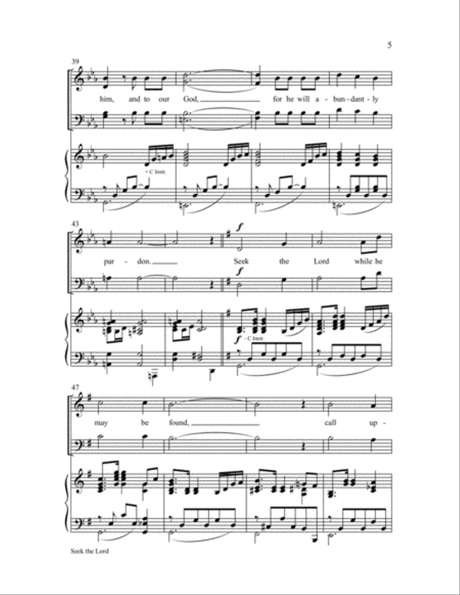 Seek the Lord Choir scores gallery preview page 5