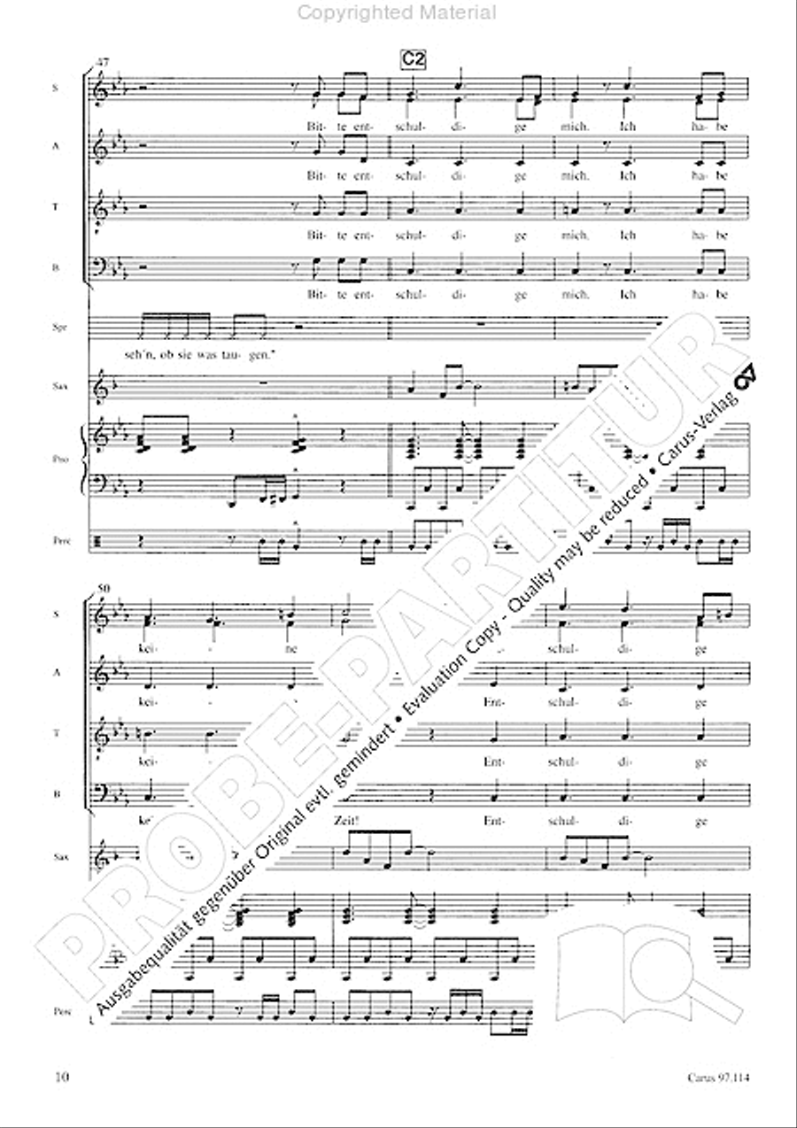 Kommt, es ist alles bereit 4-Part scores gallery preview page 11