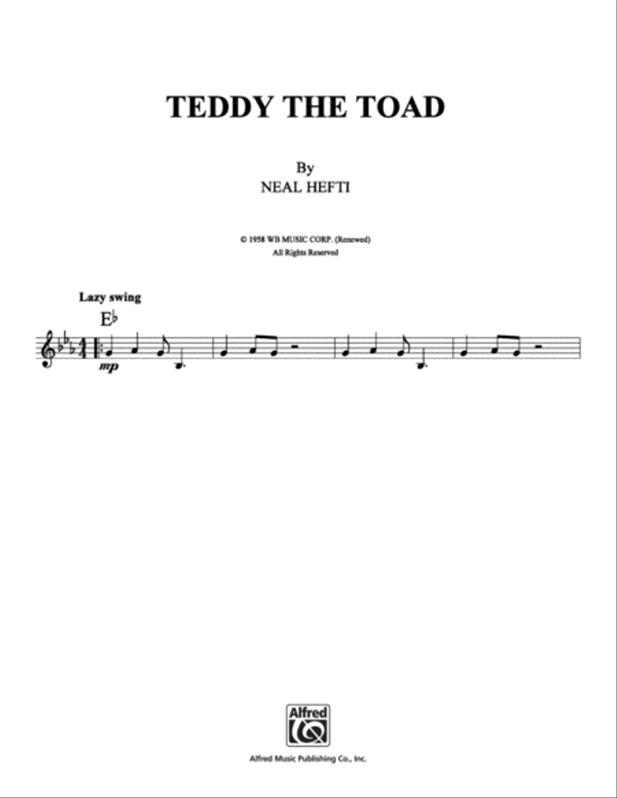 Teddy the Toad Teddy the Toad School and Community scores gallery preview page 1