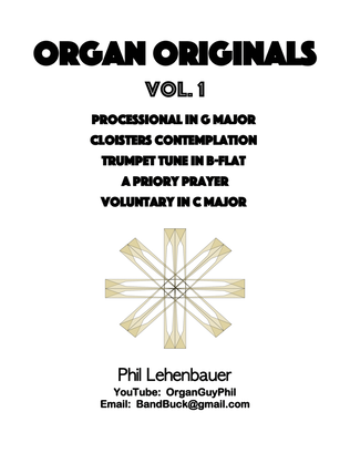 Book cover for Organ Originals, Volume 1, organ works by Phil Lehenbauer