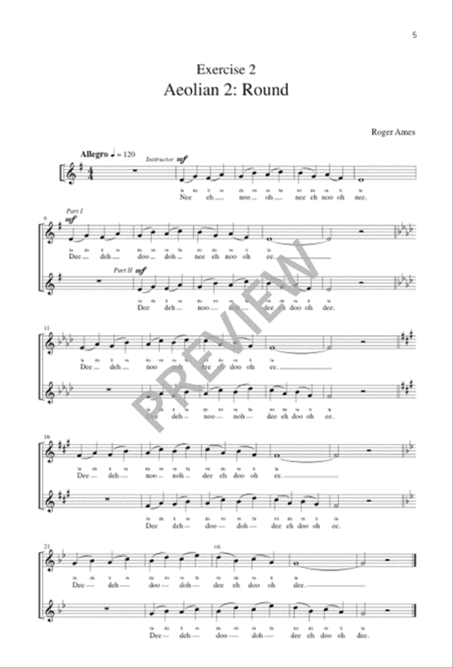 The Choral Warm-Up: Accompanied Modal Canons - Singer's edition Choir scores gallery preview page 7