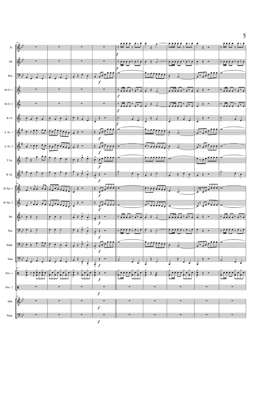 Cantos Transmontanos Concert Band scores gallery preview page 5
