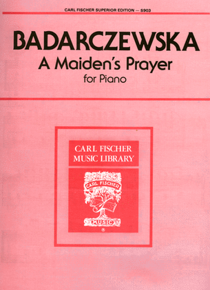 Book cover for A Maiden's Prayer For Piano