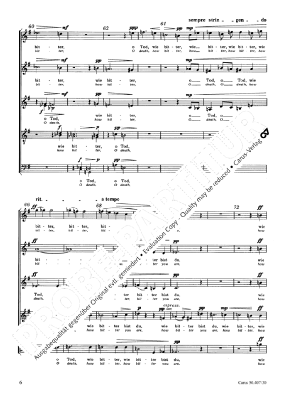 O death, how bitter are you SSAATB scores gallery preview page 7