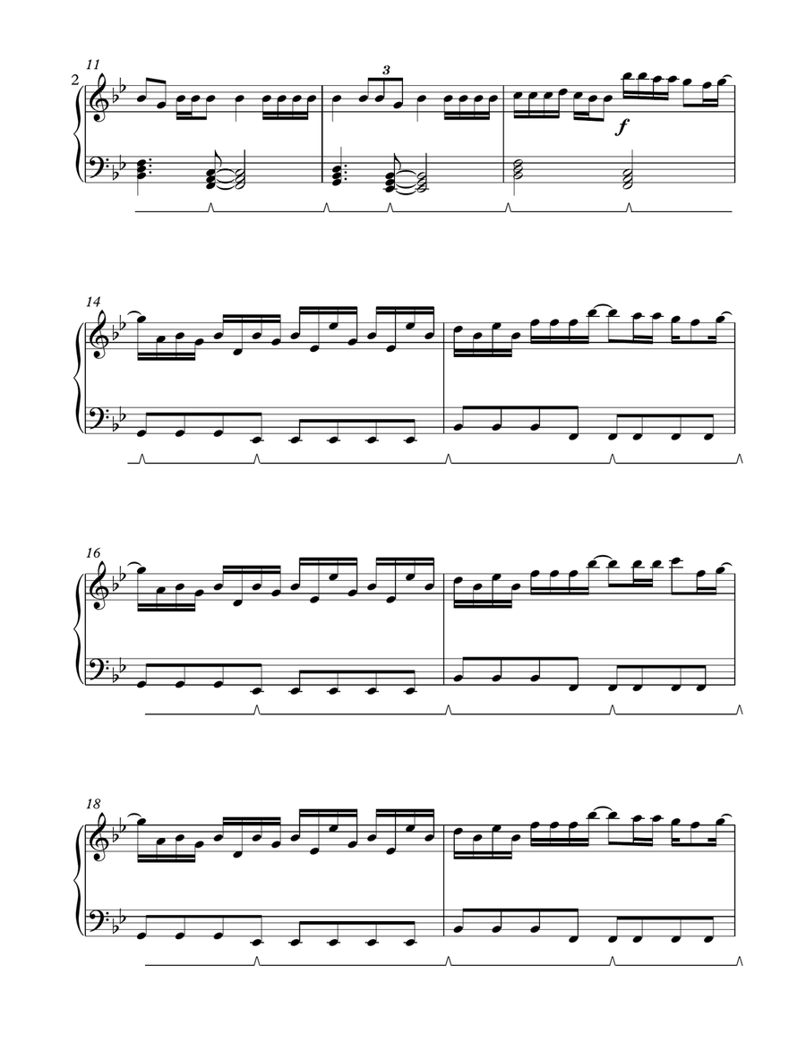 Hall Of Fame Piano Solo scores gallery preview page 2