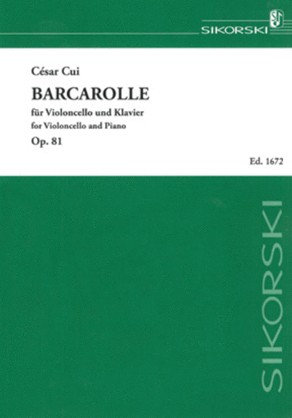 Barcarolle, Op. 81