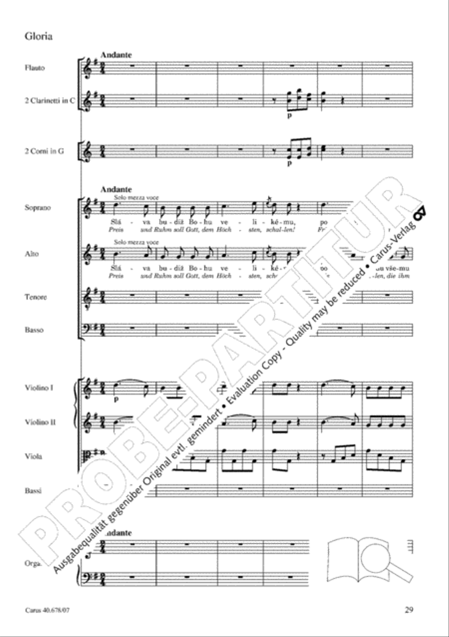 Missa pastoralis bohemica 4-Part scores gallery preview page 42