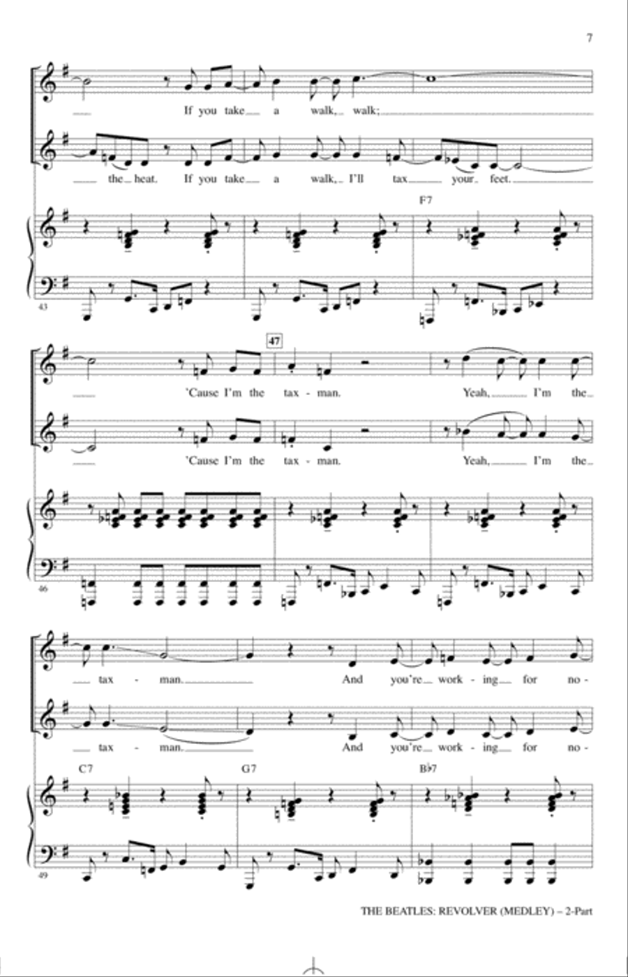 The Beatles: Revolver (Medley) (arr. Alan Billingsley) 2-Part scores gallery preview page 6