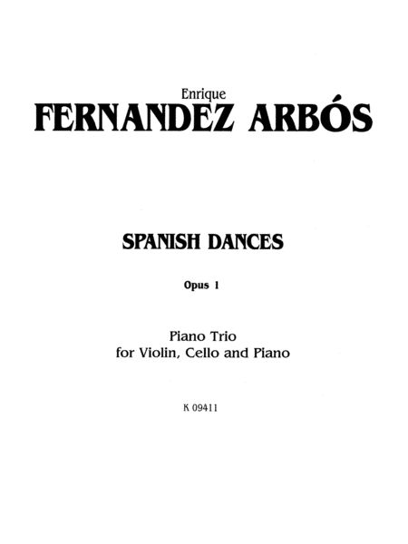 Spanish Dances, Op. 1 Small Ensemble - Sheet Music