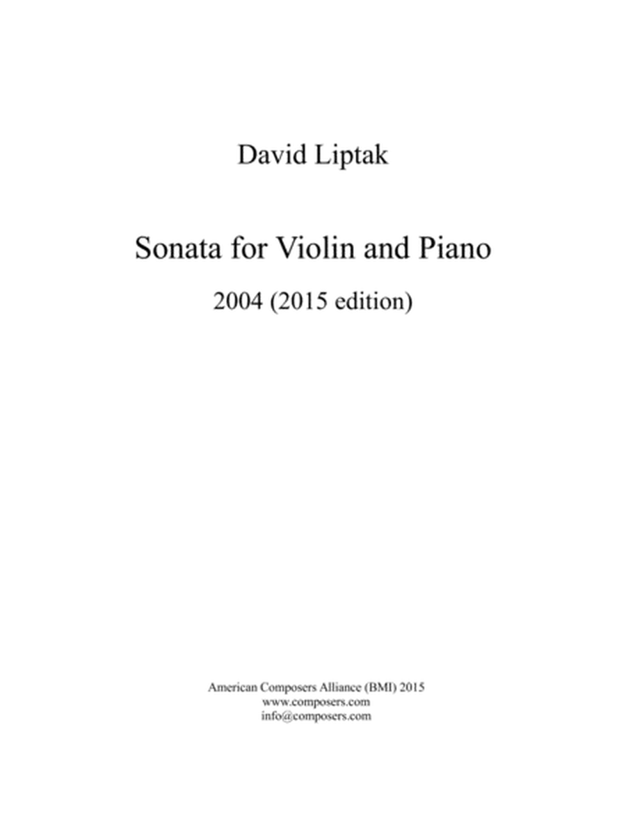 [Liptak] Sonata for Violin and Piano
