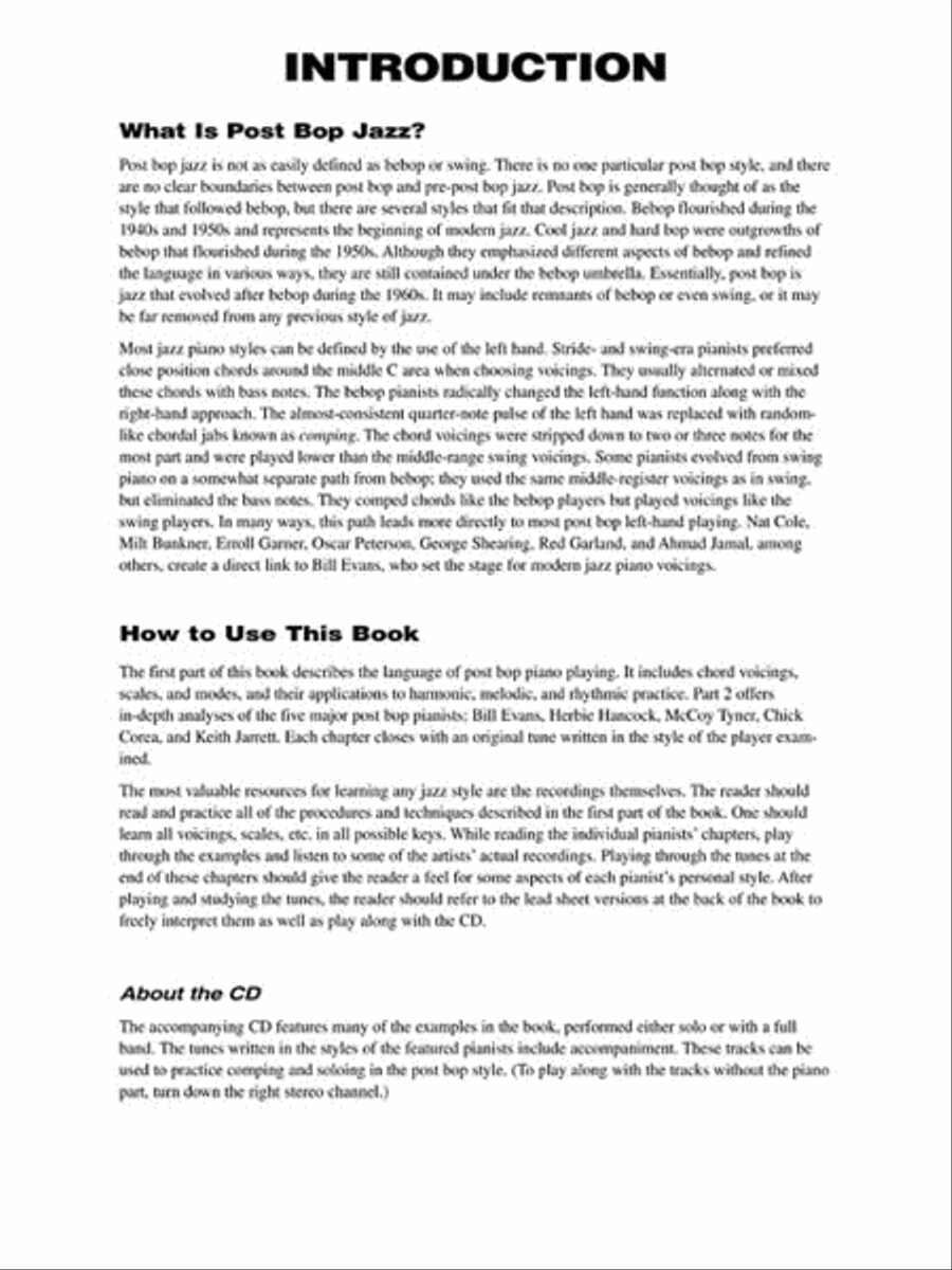Post-Bop Jazz Piano – The Complete Guide with Audio! Piano Method scores gallery preview page 2