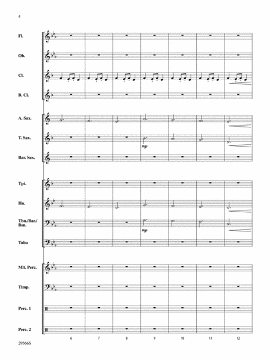 Three Christmas Bells (I. Ukrainian Bell Carol, II. Ding Dong! Merrily on High, III. Jingle Bells) Concert Band scores gallery preview page 3