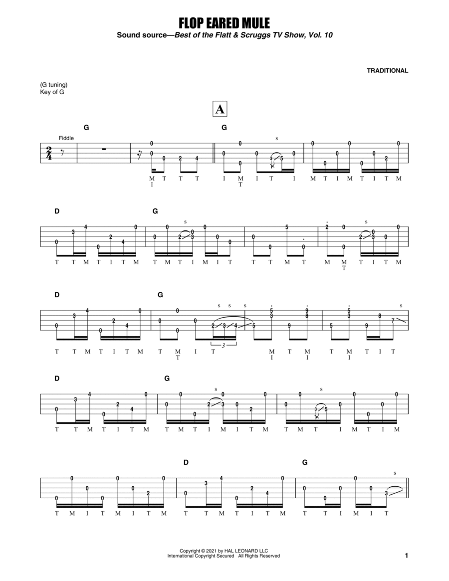 Flop Eared Mule Flop Eared Mule Banjo scores gallery preview page 1