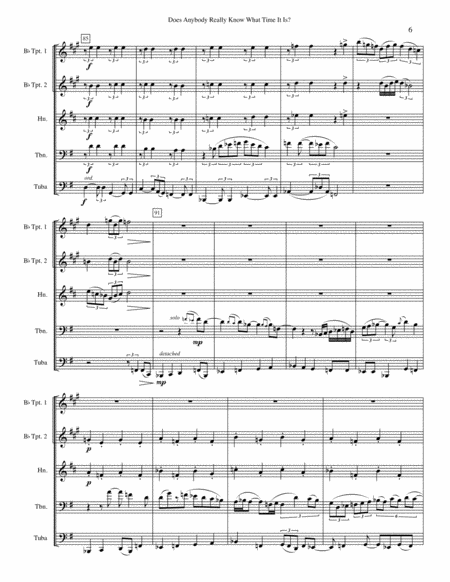 Does Anybody Really Know What Time It Is? by Chicago Brass Ensemble - Digital Sheet Music