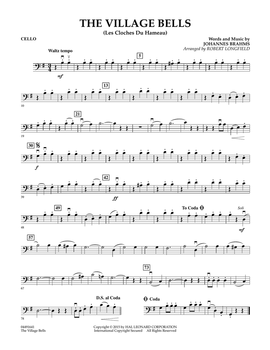 The Village Bells (Les Cloche du Hameau) - Cello