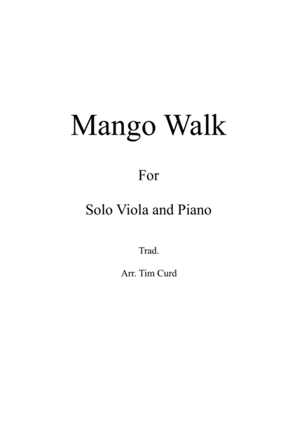 Mango Walk for Solo Viola and Piano image number null