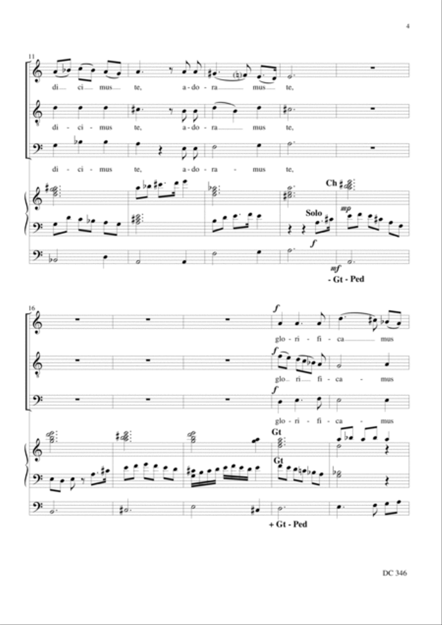 Mass for men's voices and organ TB scores gallery preview page 4