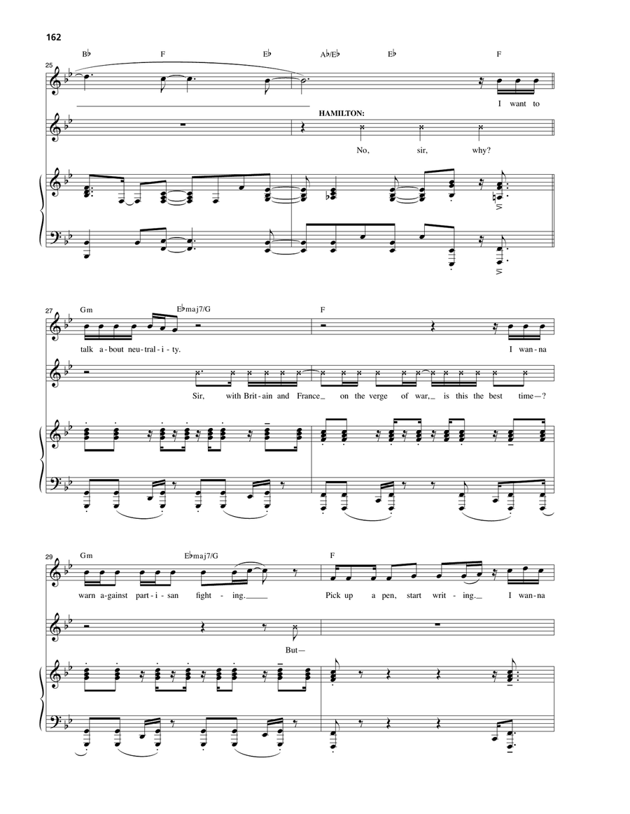 One Last Time (from Hamilton) Piano, Vocal scores gallery preview page 5