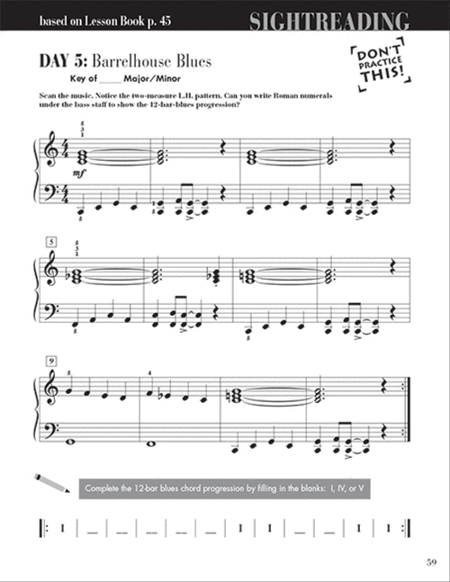 Level 3B - Sightreading Book Piano Method scores gallery preview page 5