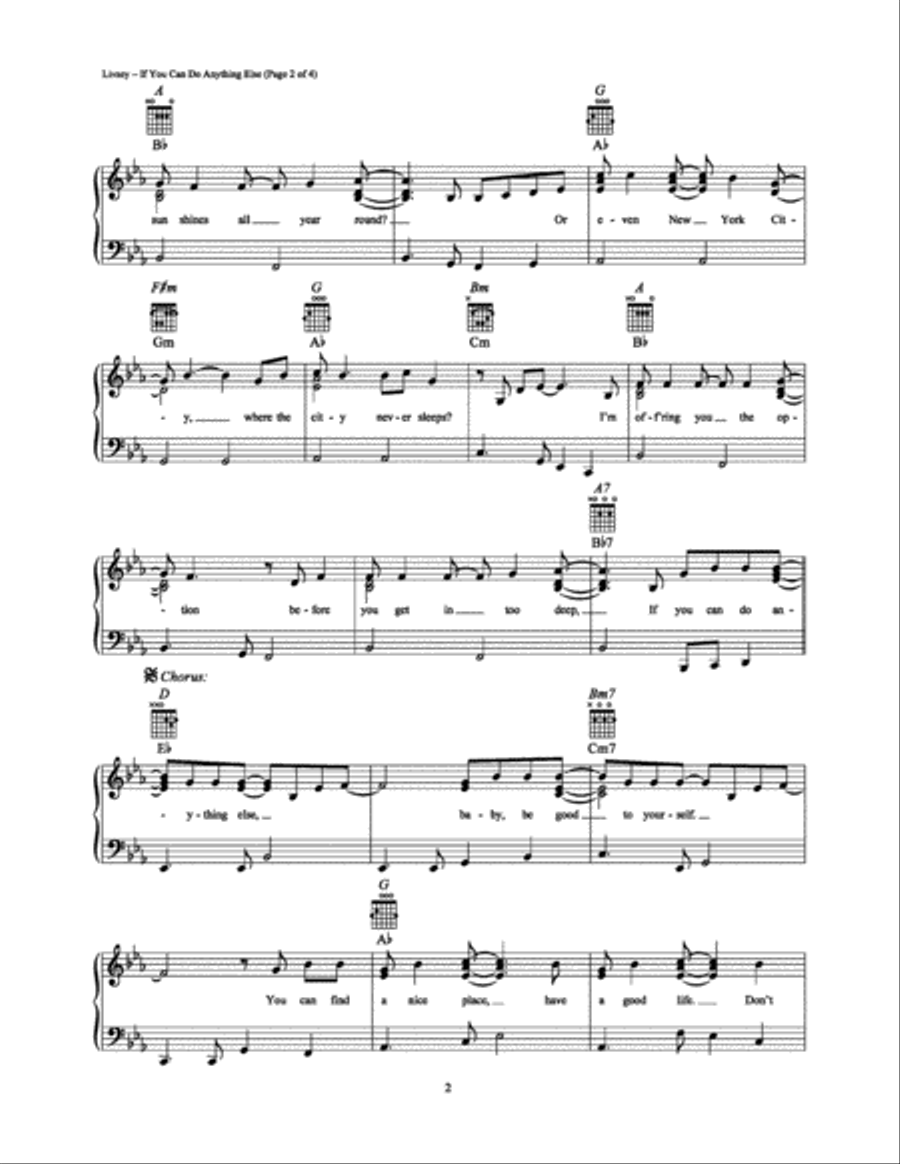 If You Can Do Anything Else Piano, Vocal, Guitar scores gallery preview page 2