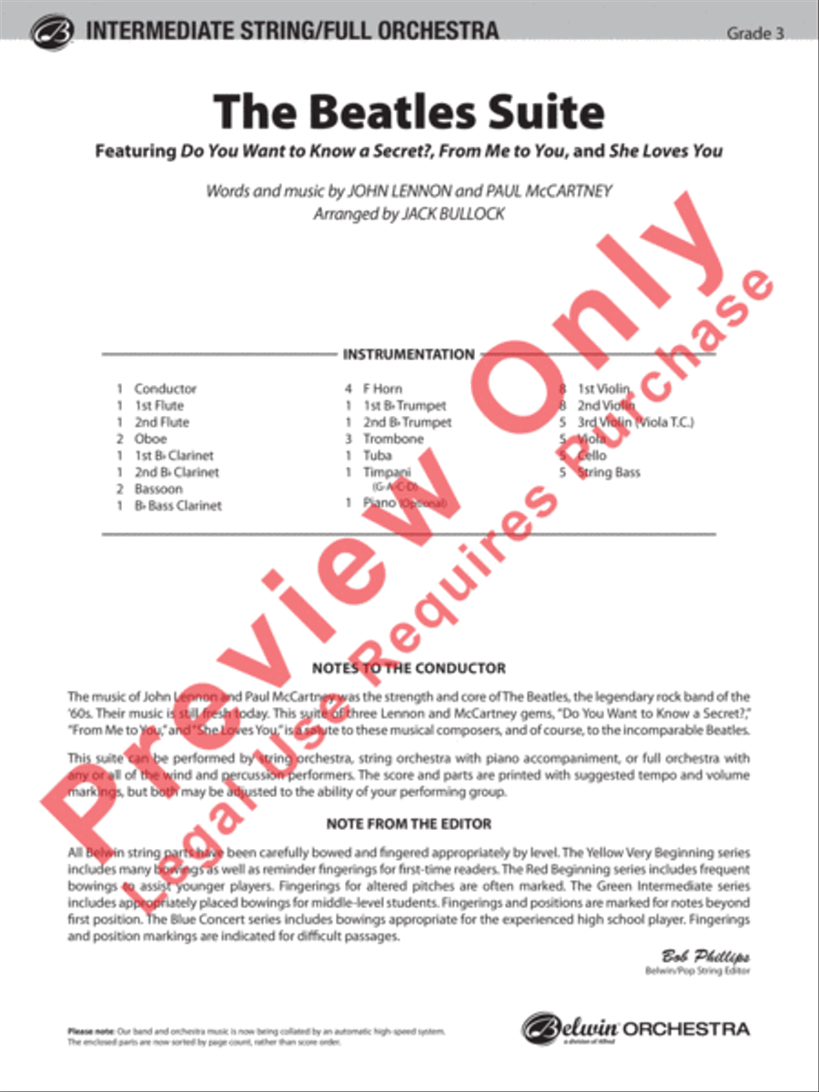 The Beatles Suite Full Orchestra scores gallery preview page 2