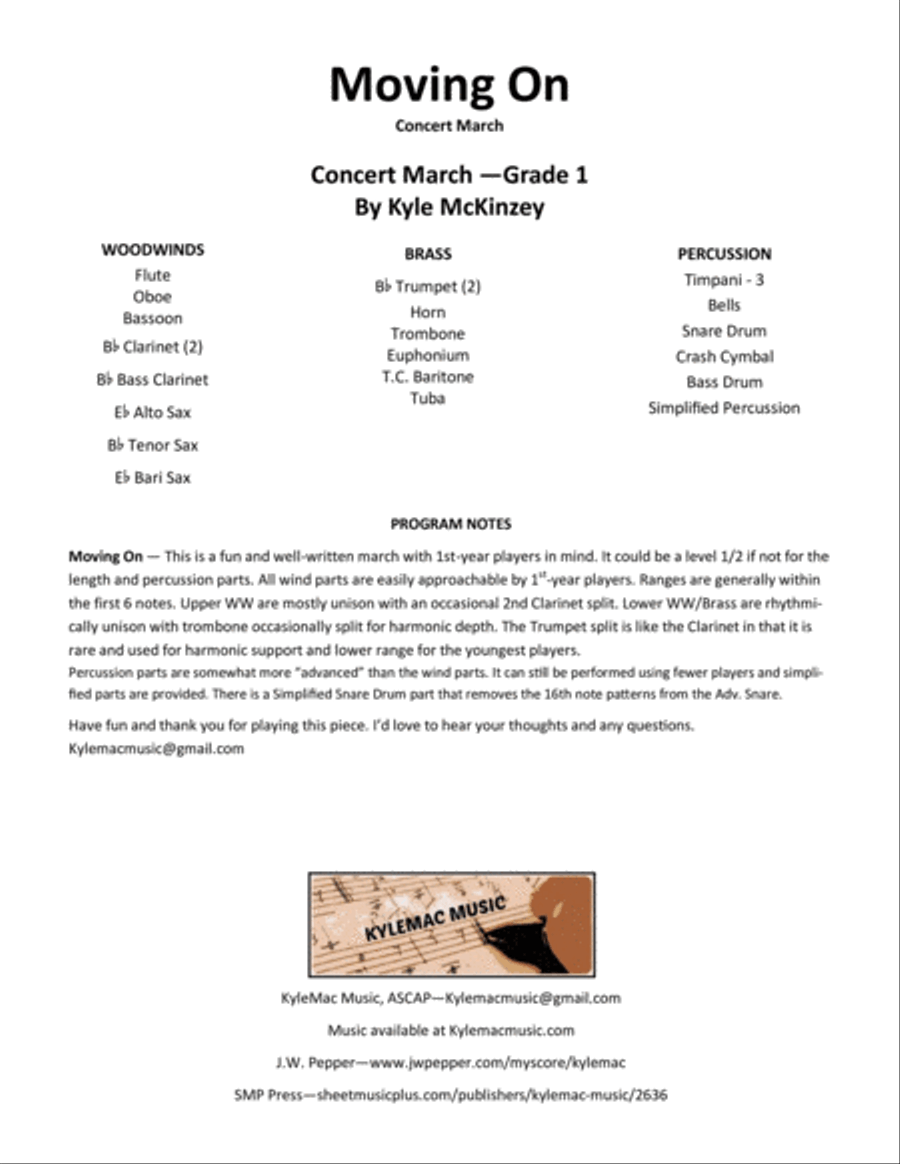 Moving On Concert Band scores gallery preview page 2