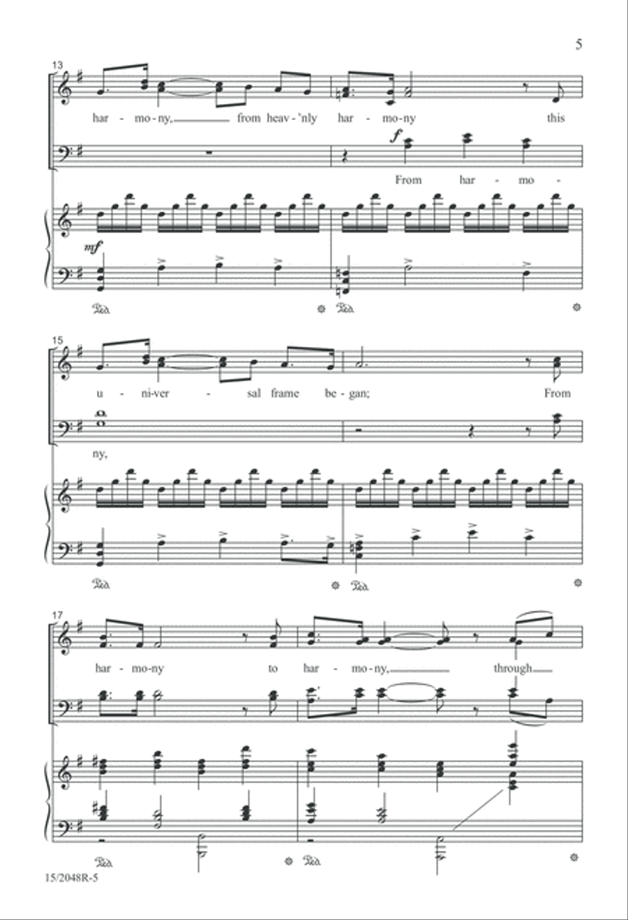 And Music Shall Untune the Sky 4-Part scores gallery preview page 5