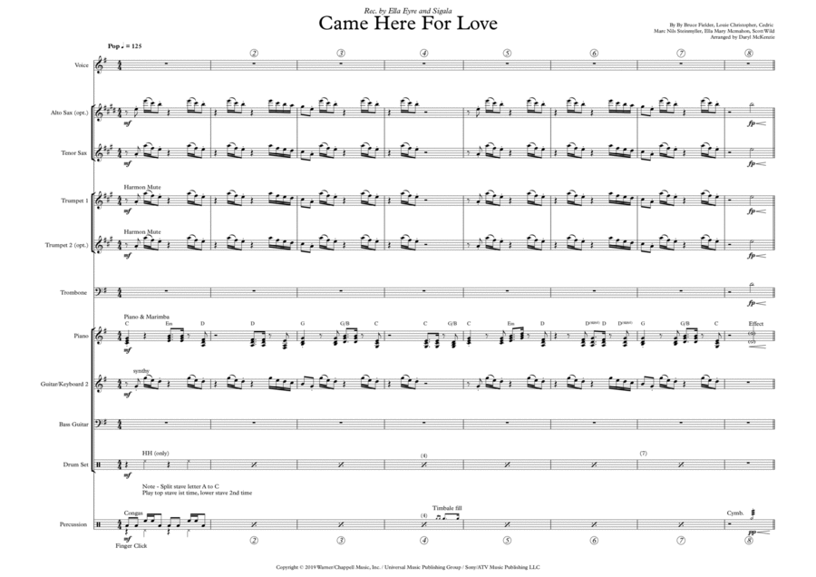 Came Here For Love School and Community scores gallery preview page 1