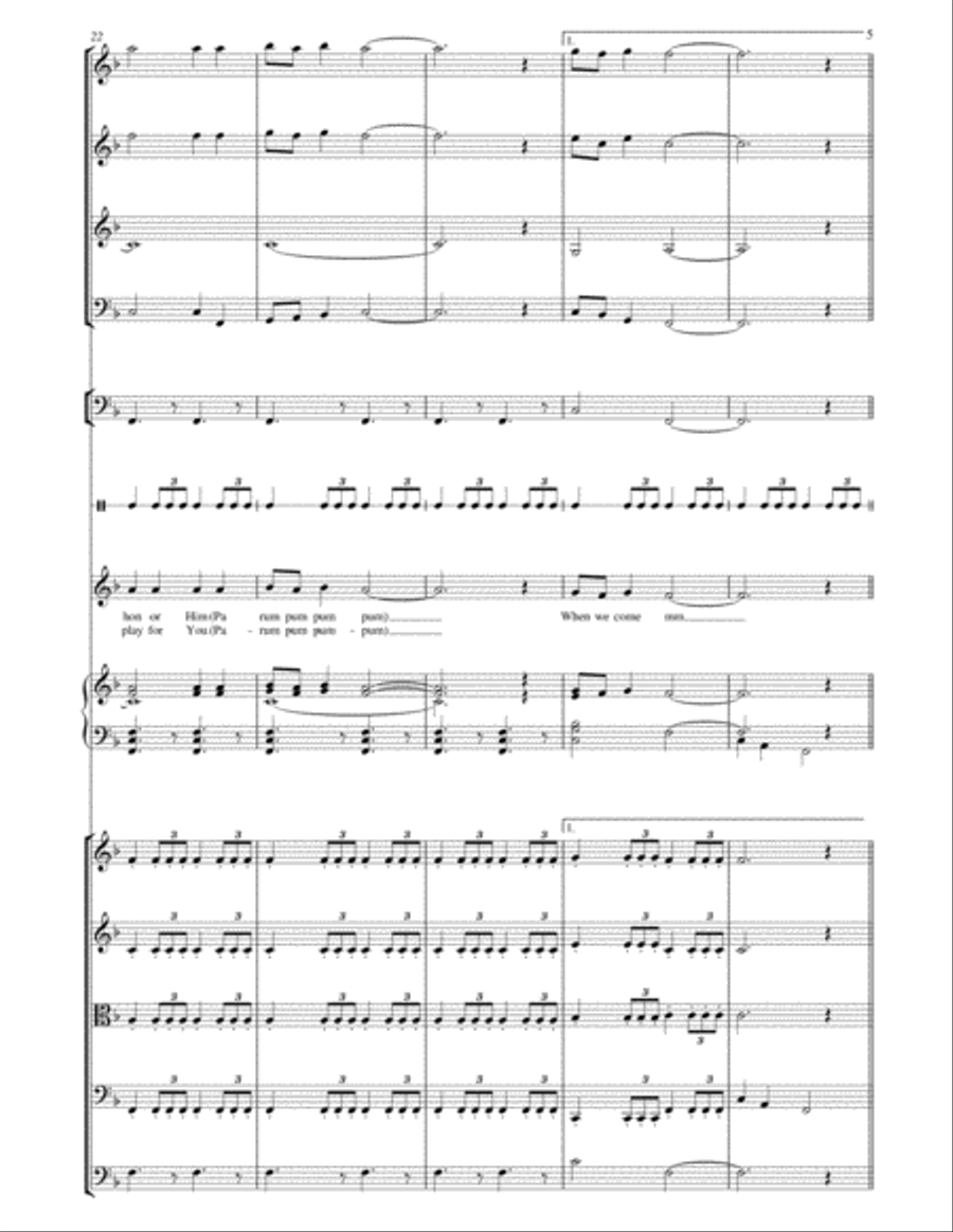 The Little Drummer Boy Chamber Orchestra scores gallery preview page 5