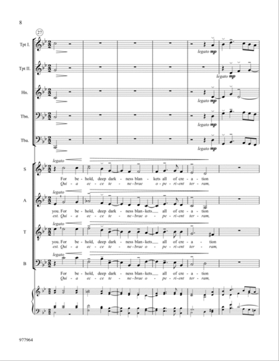 Rise Up, Shine Forth / Surge, illuminare, Jerusalem (Full Score) 4-Part scores gallery preview page 3