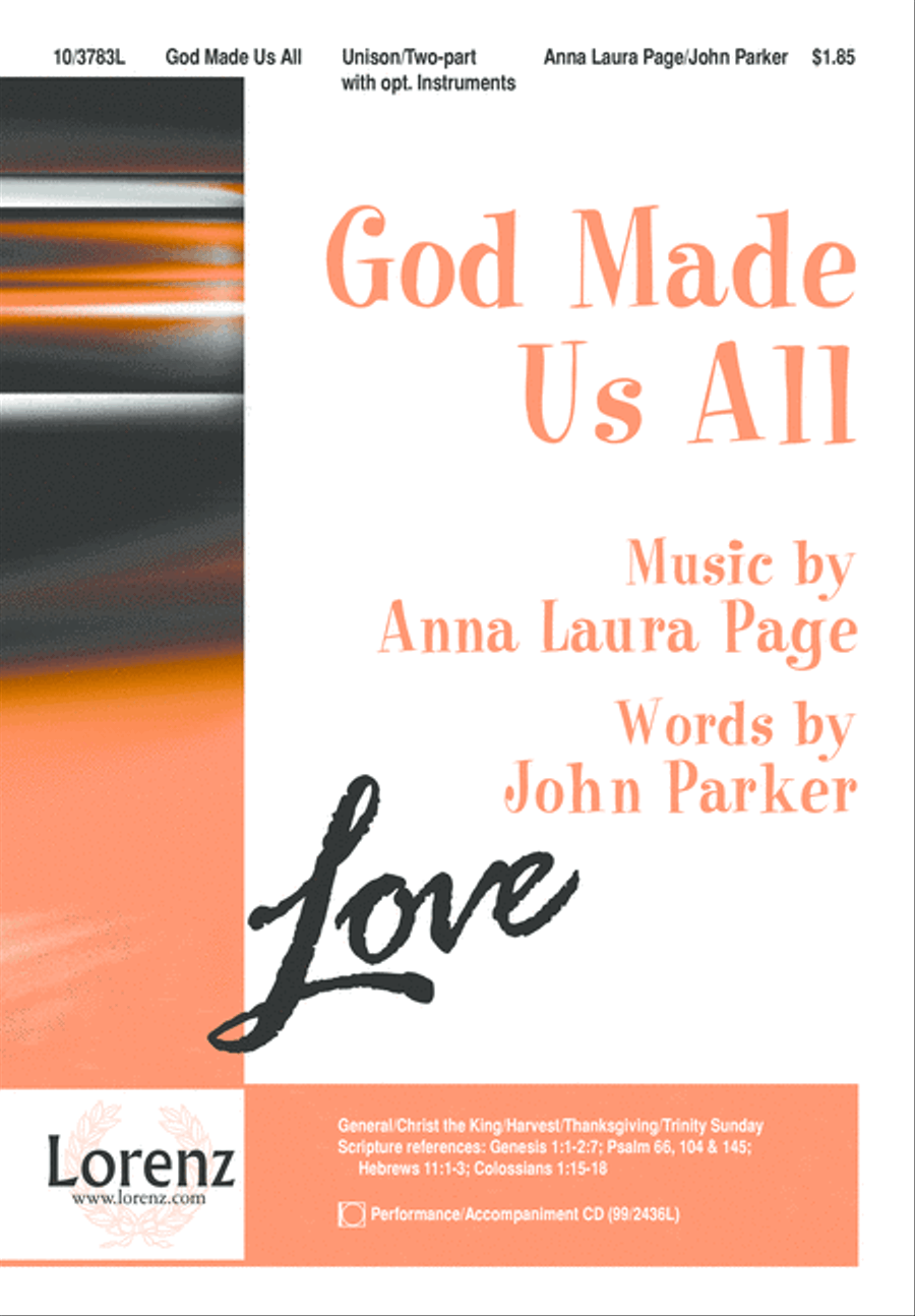God Made Us All God Made Us All Unison Choir scores gallery preview page 1