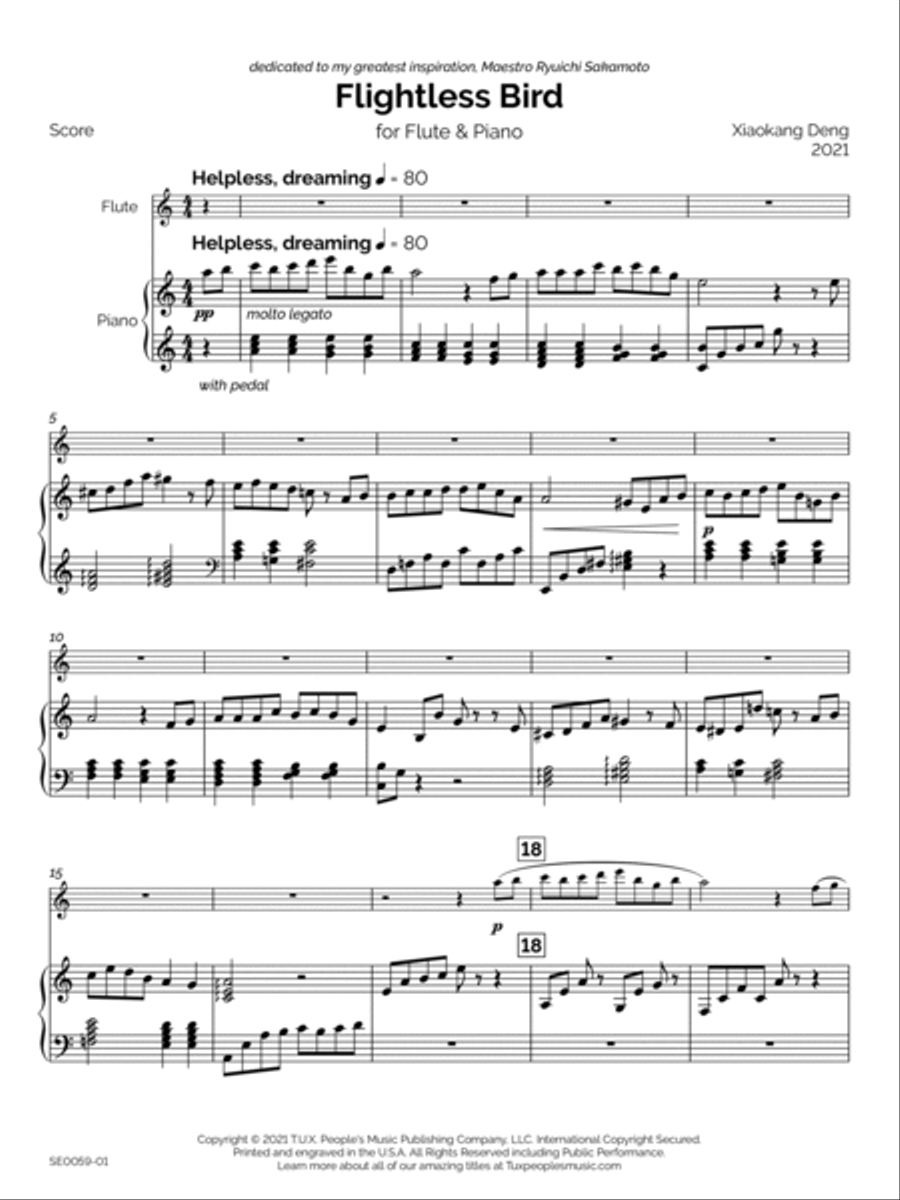 Flightless Bird Flute Solo scores gallery preview page 4