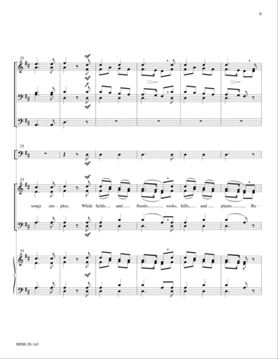 Five Carol Accompaniments for Brass Quartet and Organ 4-Part scores gallery preview page 6