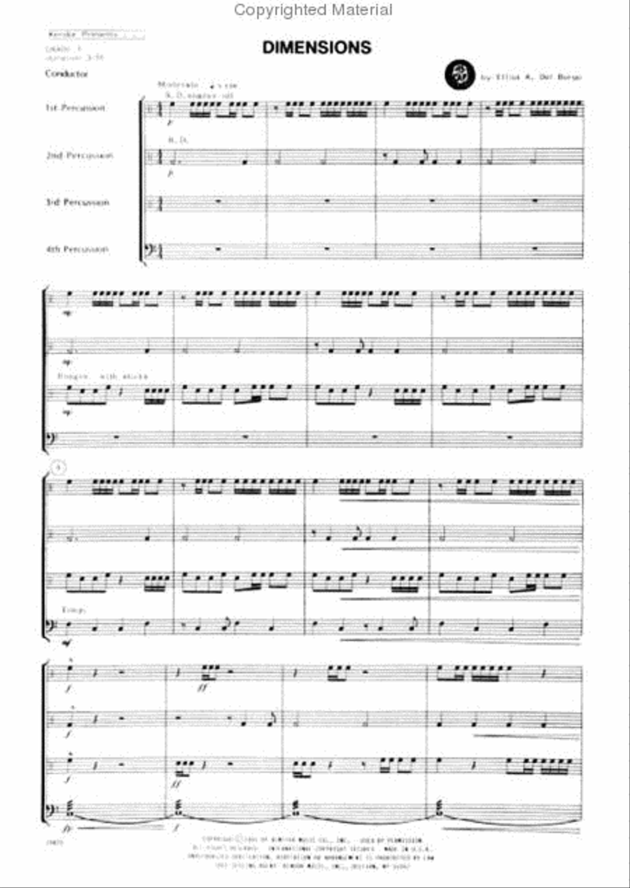 Dimensions Dimensions Percussion scores gallery preview page 2