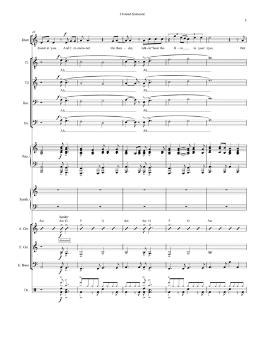 I Found Someone Small Ensemble scores gallery preview page 5