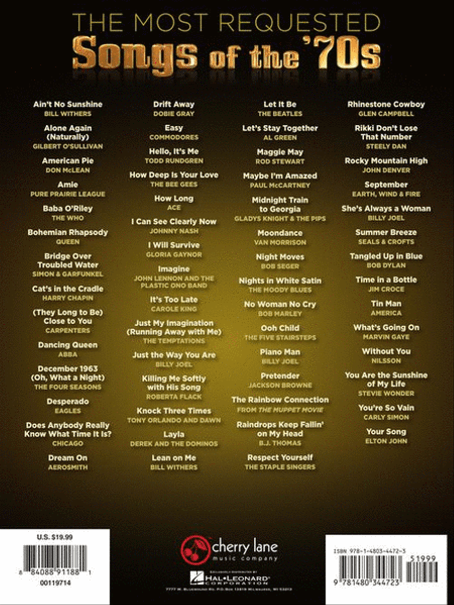 The Most Requested Songs of the '70s Piano, Vocal, Guitar scores gallery preview page 9
