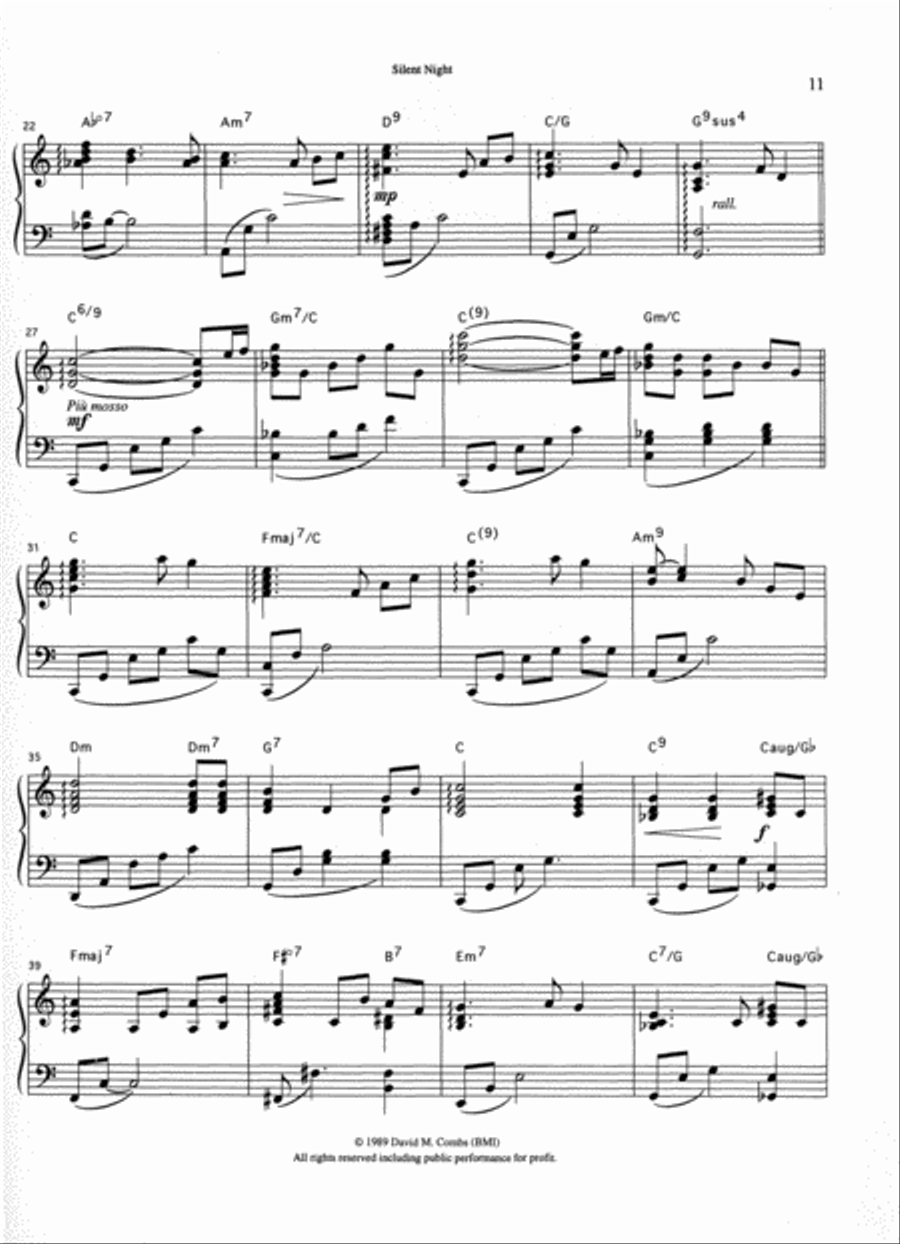 Silent Night Silent Night Piano Solo scores gallery preview page 2