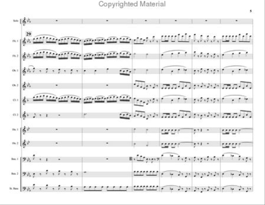 Concerto for Trumpet Woodwind Quintet scores gallery preview page 7