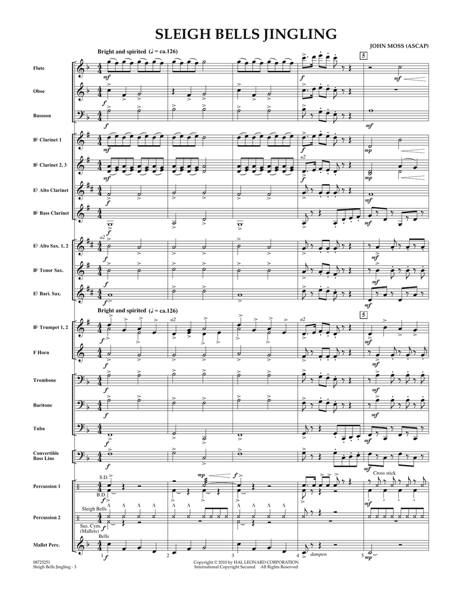 Sleigh Bells Jingling - Full Score Concert Band scores gallery preview page 2