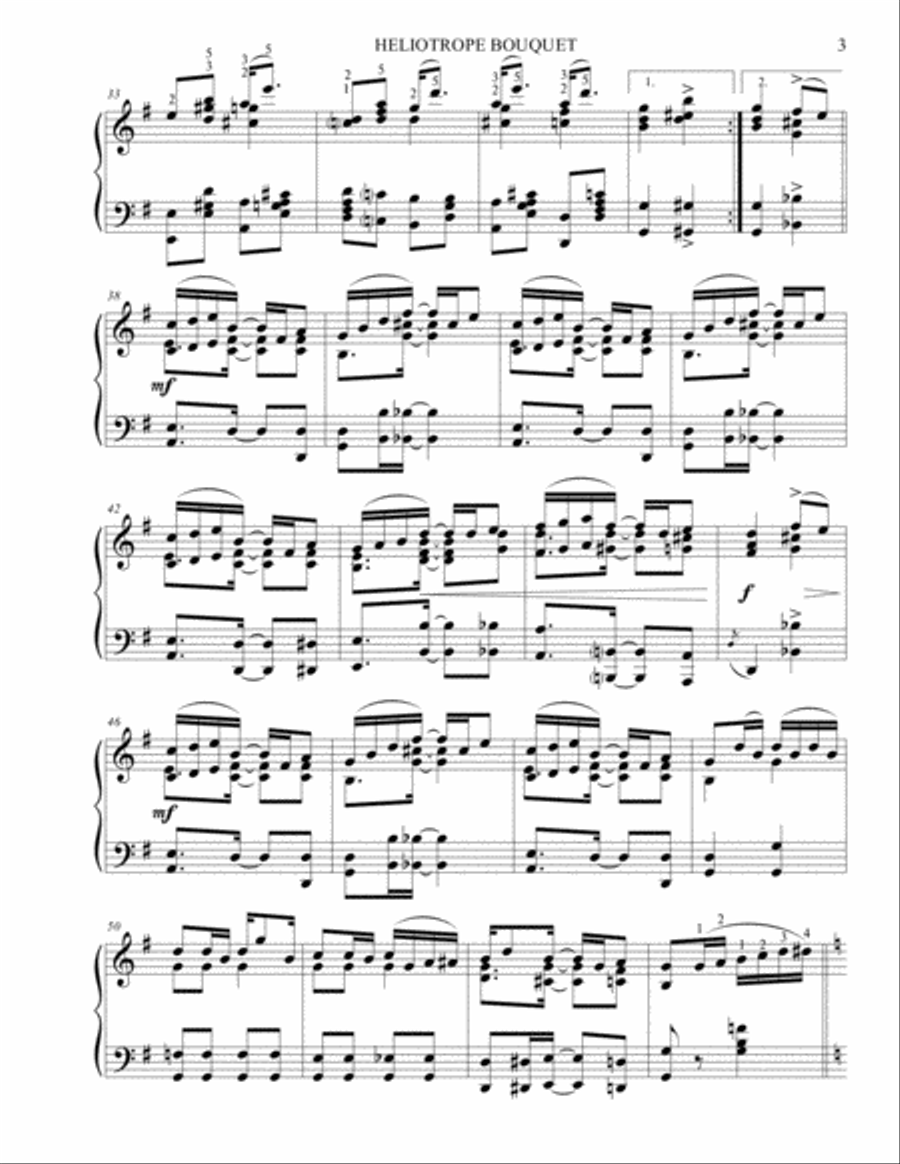 Heliotrope Bouquet Heliotrope Bouquet Piano Solo scores gallery preview page 3