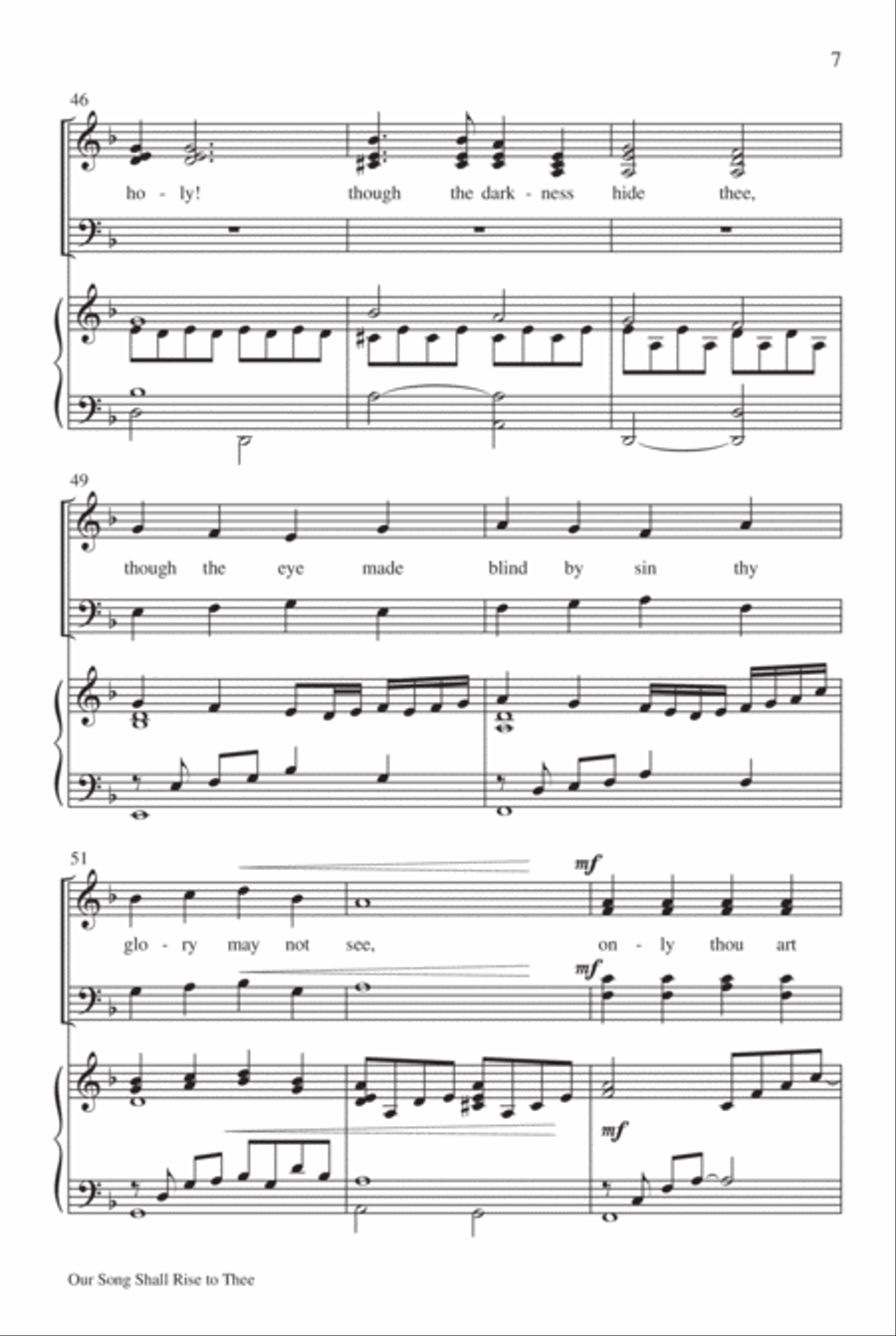 Our Song Shall Rise to Thee 4-Part scores gallery preview page 8