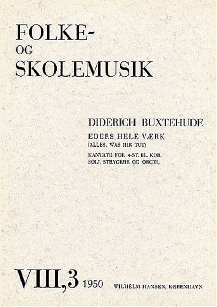 Dietrich Buxtehude: Alles, Was Ihr Tut (Score) 4-Part scores gallery preview page 1