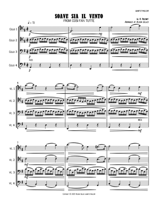Soave Sia Il Vento from Cosí Fan Tutte | Cello Quartet