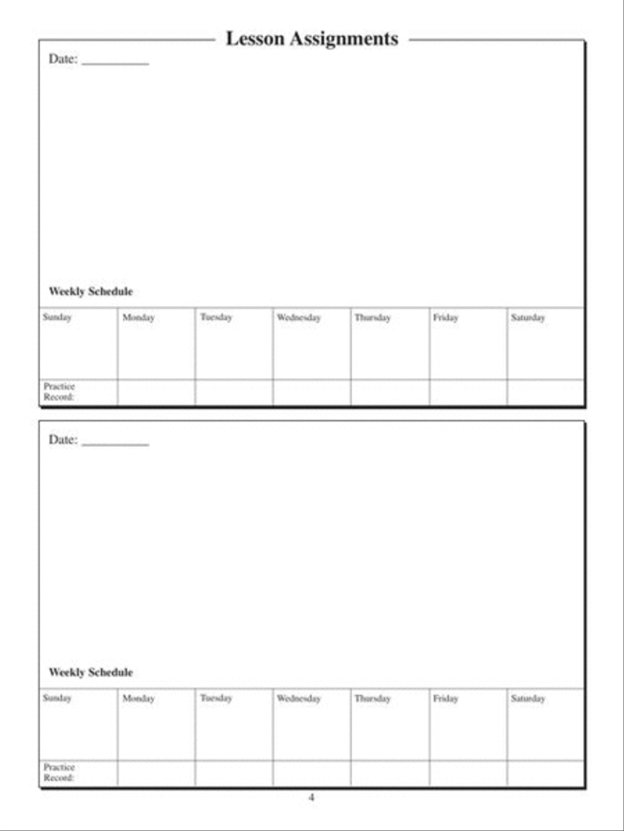 My Music Journal – Student Assignment Book Piano Method scores gallery preview page 7