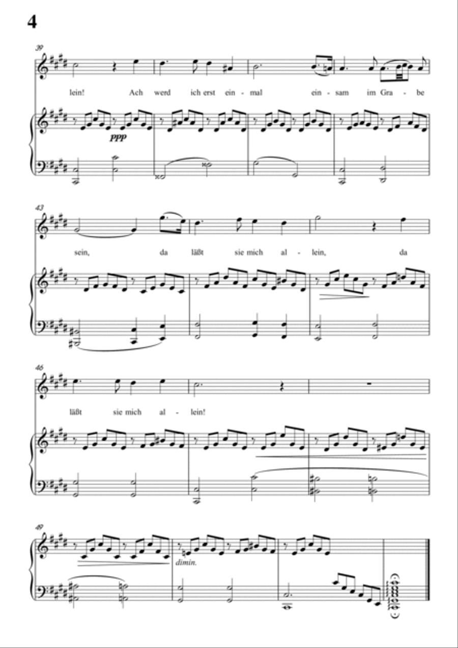 Schubert-Gesänge des Harfners,Op.12 No.1 in #C minor,for Vocal and Piano Voice scores gallery preview page 5